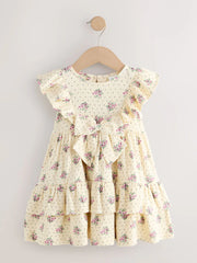 Ecru Tiered Summer Dress (3mths-7yrs)
