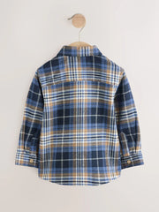 Blue Bear Check Long Sleeve Character Shirt (3mths-7yrs)