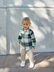 Green/Ecru Bear Long Sleeve Character Shirt (3mths-7yrs)