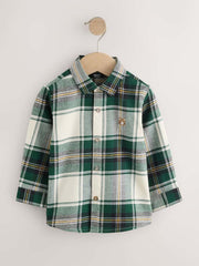 Green/Ecru Bear Long Sleeve Character Shirt (3mths-7yrs)