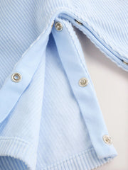Blue Plain Cord Dungaree and Bodysuit Baby Set (0mths-2yrs)