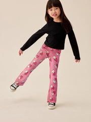 Pink Heart 1 Pack Rib Flare Leggings (3-16yrs)