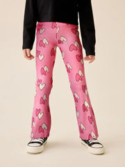 Pink Heart 1 Pack Rib Flare Leggings (3-16yrs)