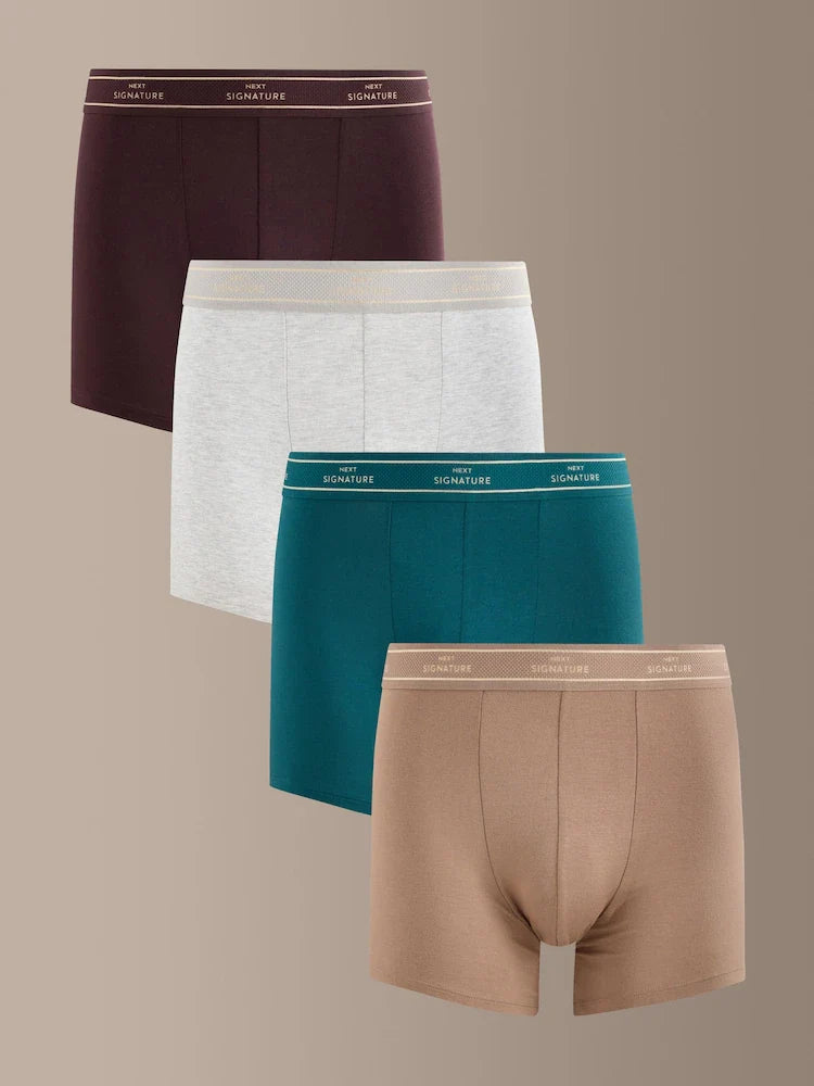 Neutral 4 pack Signature Cotton Rich Trunks