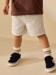 Ecru Corduroy Pull On Shorts (3mths-7yrs)