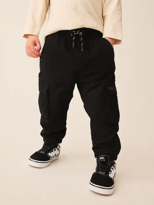 Black Lined Cargo Trousers (3mths-7yrs)