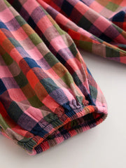 Multi Pink/ Navy Check Hareem Trousers (3mths-7yrs)