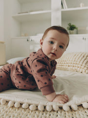 Chocolate Brown Spot Sweat Top and Leggings Set (0mths-2yrs)