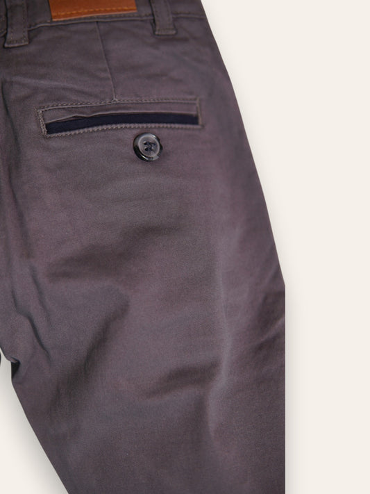 Grey Cotton Chino | Bottom | IXAMPLE