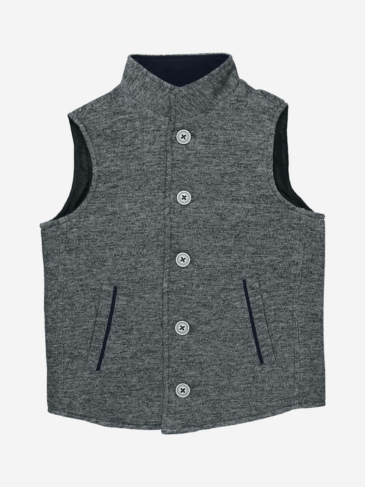 Grey Quilted Casual Sleeveless Vest Brumano Pakistan