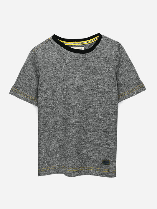 Grey Short Sleeves Marl Casual T-Shirt Brumano Pakistan