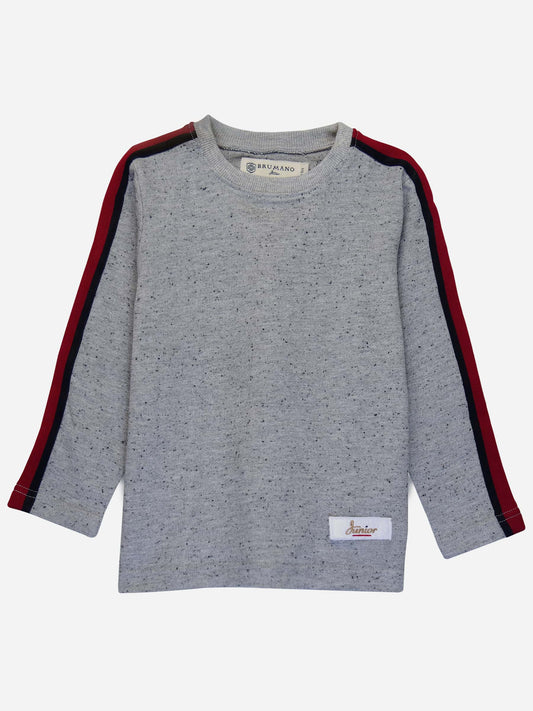 Grey Sweatshirt With Red Stripe Detailing Brumano Pakistan