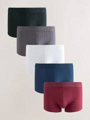 Red/Blue/Grey Hipster Trunks 5 Pack