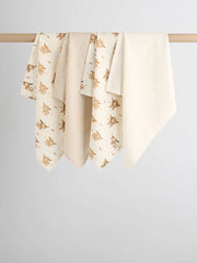 NEXT - Neutral Hamish the Cow Baby Muslin Cloths 4 Pack