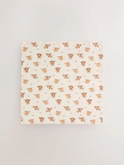 NEXT - Neutral Hamish the Cow Baby Muslin Cloths 4 Pack