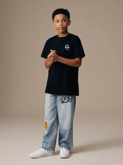 Blue Pull on Jeans (3-16yrs)
