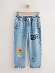 Blue Pull on Jeans (3-16yrs)