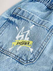 Blue Pull on Jeans (3-16yrs)