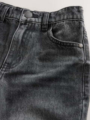 Washed Black Baggy Tapered Denim Jeans (3-16yrs)
