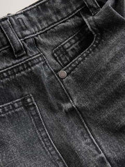 Washed Black Baggy Tapered Denim Jeans (3-16yrs)