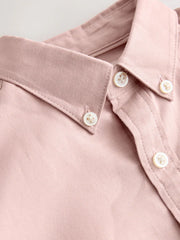 Pink Logo Short Sleeve Cotton Rich Oxford Shirt (3-16yrs)