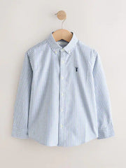 NEXT - Blue Stripe Single Oxford Shirt (3-16yrs)