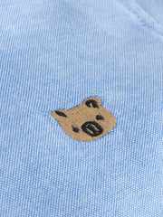 Mid Blue Character Long Sleeve Oxford Shirt (3mths-7yrs)