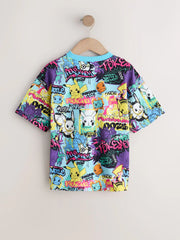 Blue/Multi Pokémon Short Sleeve T-Shirt (3-16yrs)