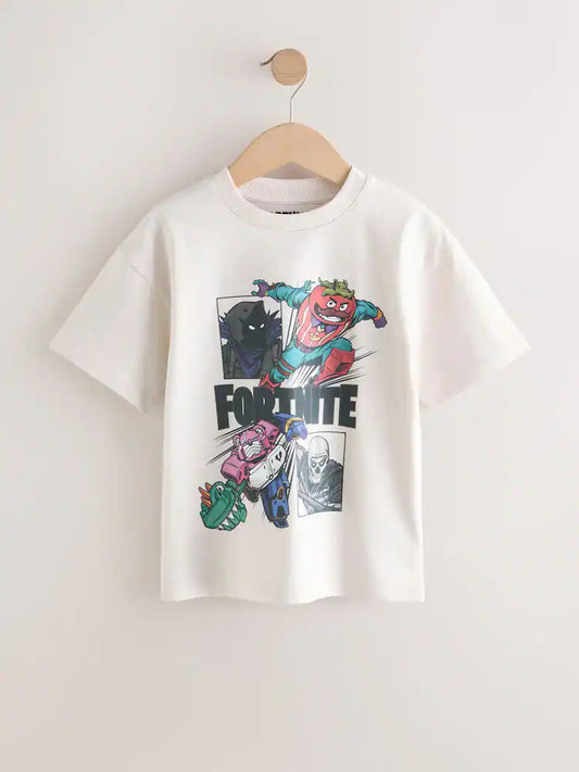 Stone Fortnite Print Short Sleeved T-Shirt