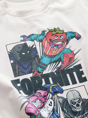 Stone Fortnite Print Short Sleeved T-Shirt