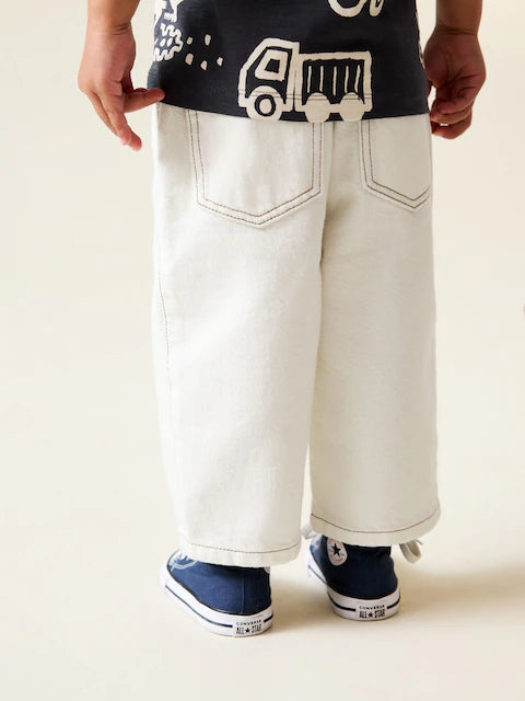 Ecru Wide Fit Wide Fit Jeans