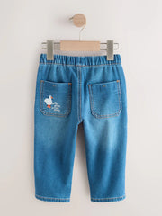 NEXT - Dark Blue Character Farm Loose Pull On Jeans (3mths-7yrs)