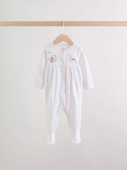 Pink Baby Bunny Sleepsuits 3 Pack (0-2yrs)