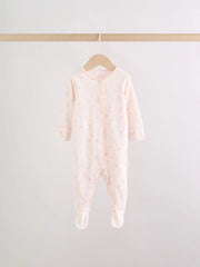 Pink Baby Bunny Sleepsuits 3 Pack (0-2yrs)