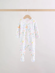 Pink Baby Bunny Sleepsuits 3 Pack (0-2yrs)