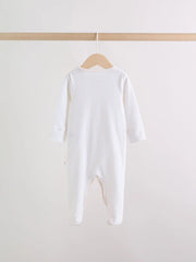 Pink Baby Bunny Sleepsuits 3 Pack (0-2yrs)