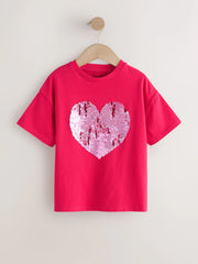 Red Sequin Heart T-Shirt