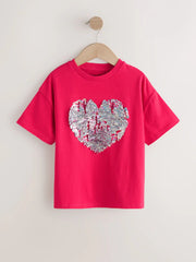 Red Sequin Heart T-Shirt