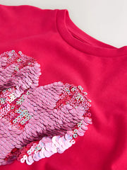 Red Sequin Heart T-Shirt
