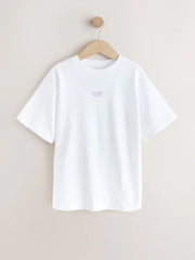 White Studio Aura Oversized Graphic Print T-Shirt (3-16yrs)