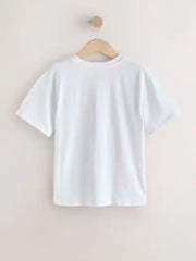 White Breakfast Oversized Graphic Print T-Shirt (3-16yrs)