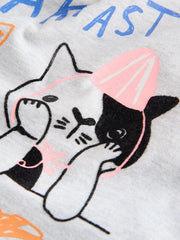 Grey Pets Oversized Graphic Print T-Shirt (3-16yrs)