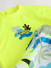 Yellow Short Sleeve Sunsafe Rash Vest and Swim Shorts Set (3mths-7yrs)