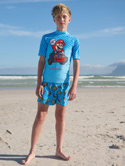 NEXT - Blue Mario Rash Vest (3-16yrs)