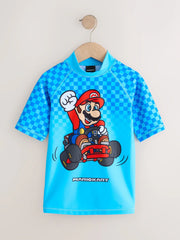 NEXT - Blue Mario Rash Vest (3-16yrs)