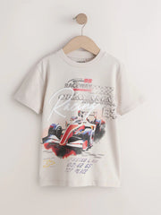 Stone Racing Car Regular Fit Short Sleeve Graphic Print T-Shirt (3-16yrs)