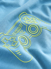 Blue Controller Short Sleeve Graphic T-Shirt (3-16yrs)