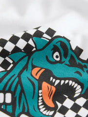 White/Green Dino Short Sleeve Graphic T-Shirt (3-16yrs)