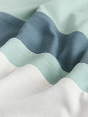 Mineral Green/Ecru Colourblock Short Sleeve T-Shirt