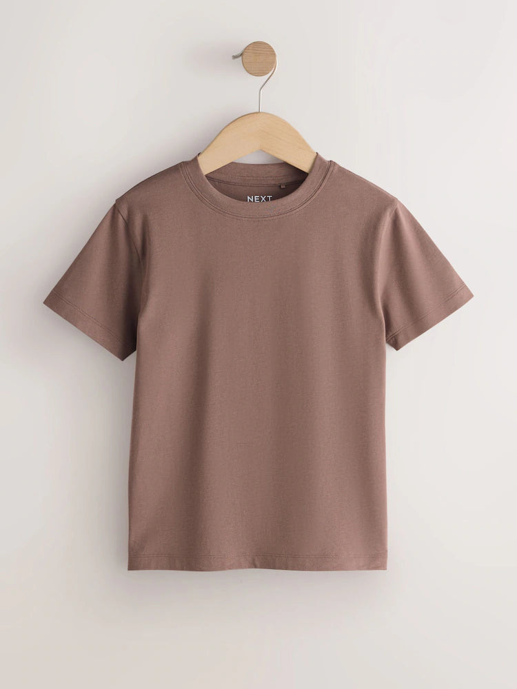 Mink Brown Regular Fit Short Sleeve T-Shirt (3-16yrs)